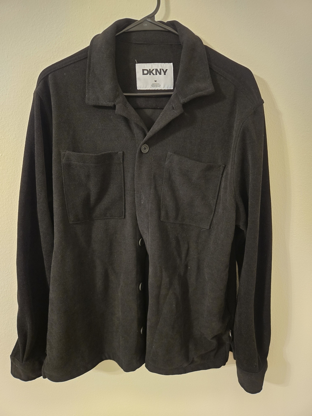 DKNY Men's Black Button-Up Jacket